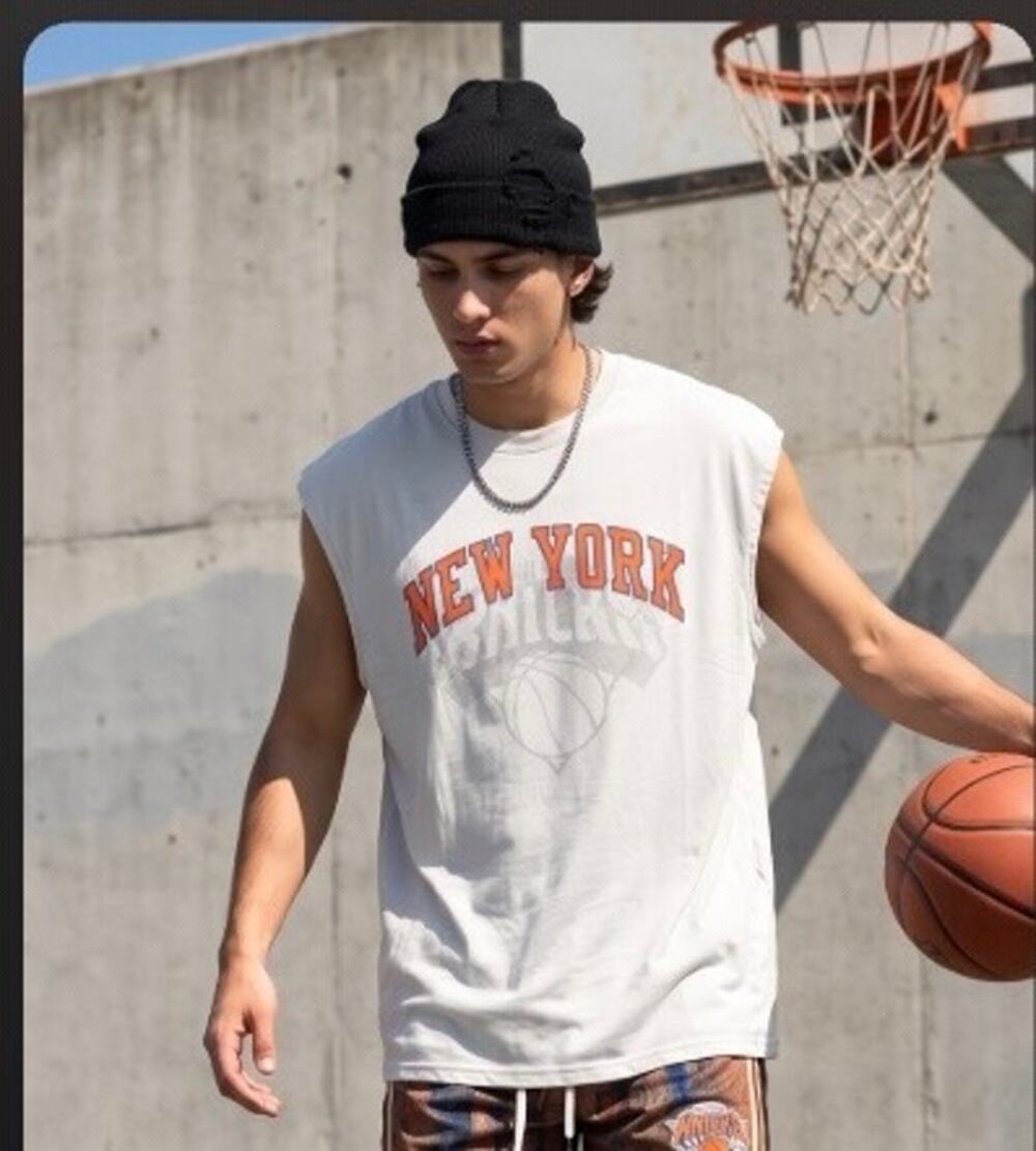 New York Knicks NBA Men ZipWay Change “N” The Game Tank Size 5X Gray NWT